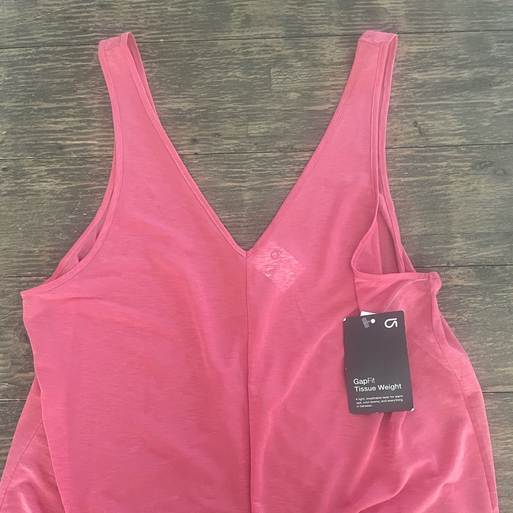Gap Tissue Weight Double V-Neck Tank Top